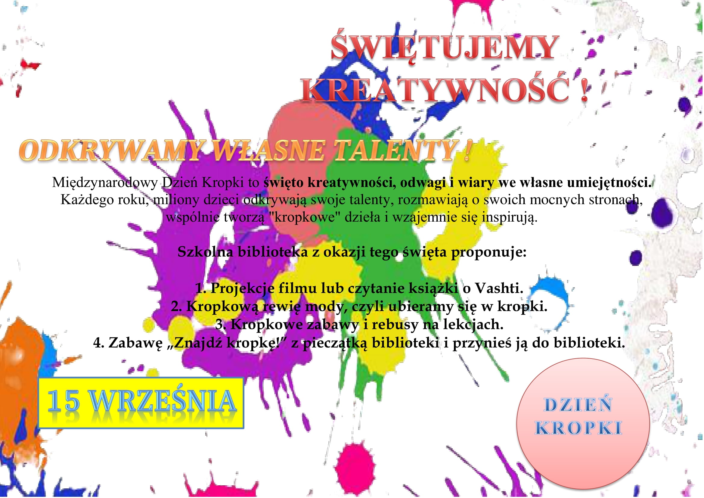 Zaproszenie do udziału w Dniu Kropki